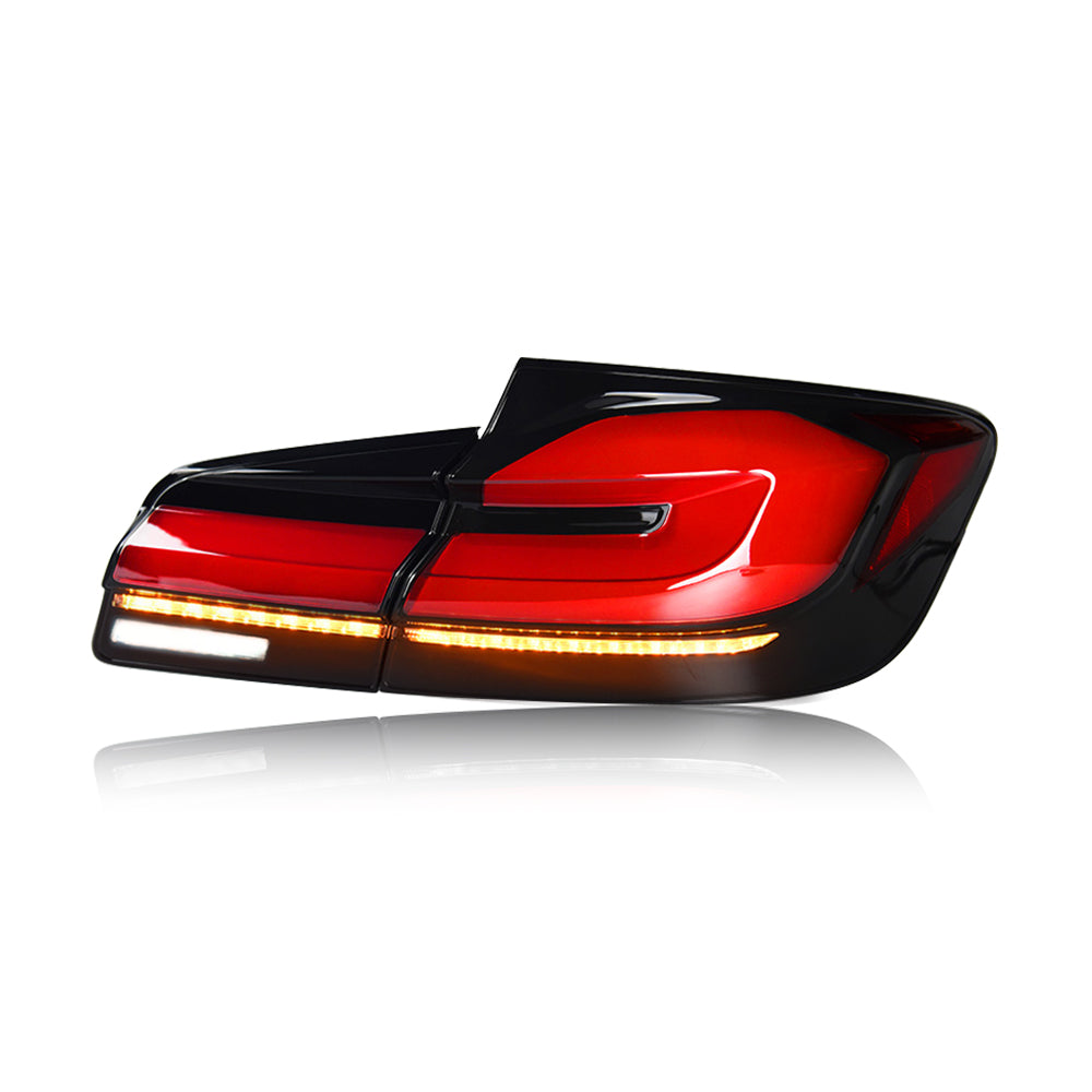 Letsdate - LED Tail Lights For BMW 5 Series F10 F18 2011-2017 Sequential Rear Lamp (Smoked/Red)-BMW-Letsdate-72*53*20-Red-Letsdate