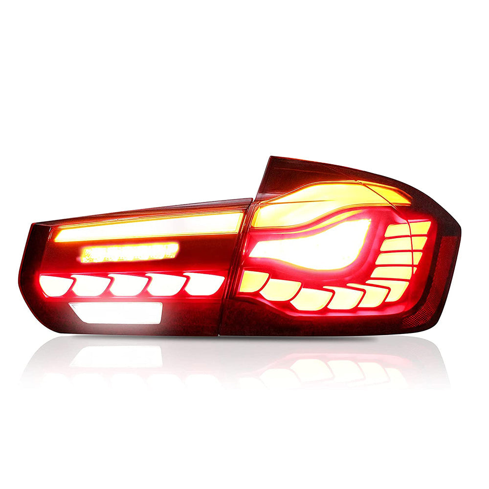 Letsdate - Led Tail Lights For BMW 3 Series F30 F35 F80 2012-2019 Start-up Animation(Smoked/Red)-BMW-Letsdate-57*40*28-Red-Letsdate