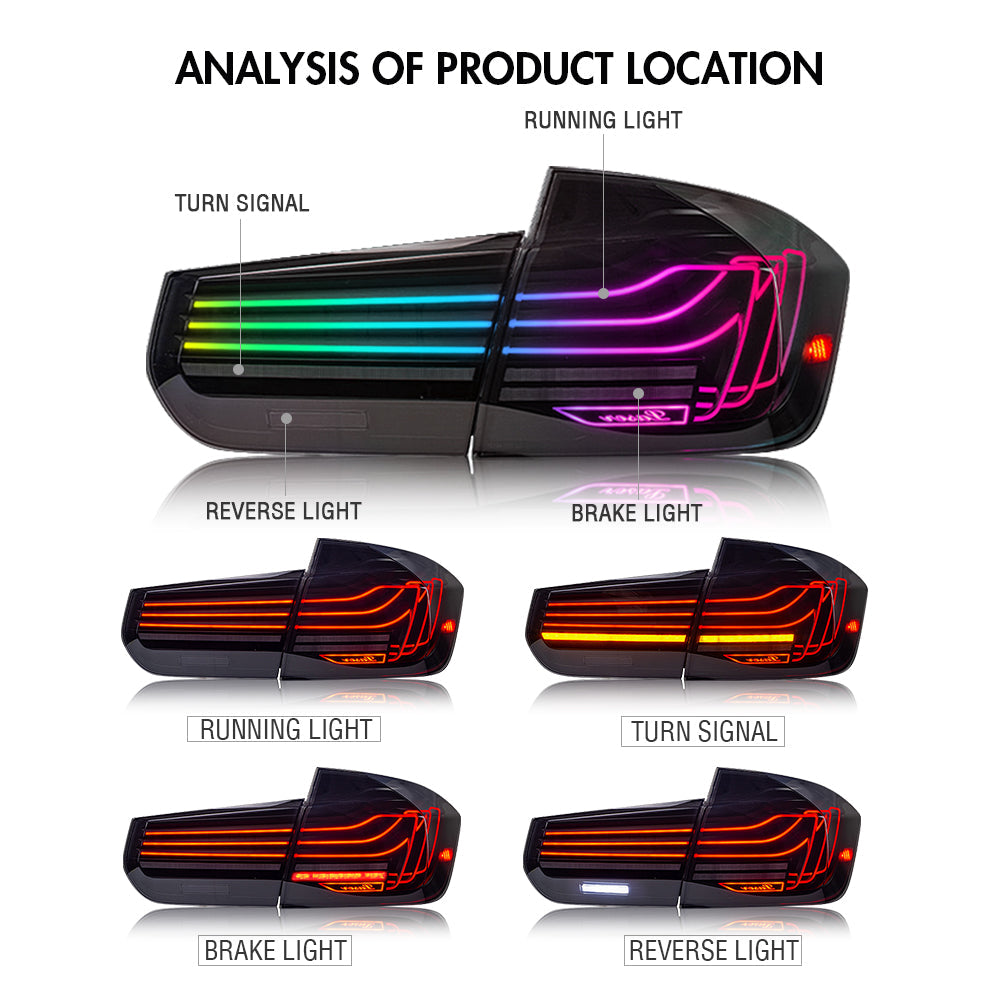 Ultra mods Tail Light for BMW 3 Series F30 2013-2018 Laser Style(SMOKE/RGB)-BMW-Letsdate